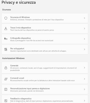 Menú de privacidad y seguridad Privacidad y seguridad