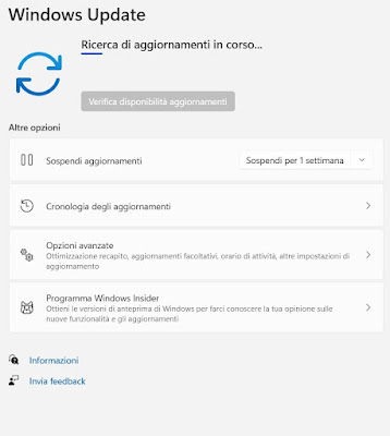 Menú de actualización de Windows actualizacion de Windows