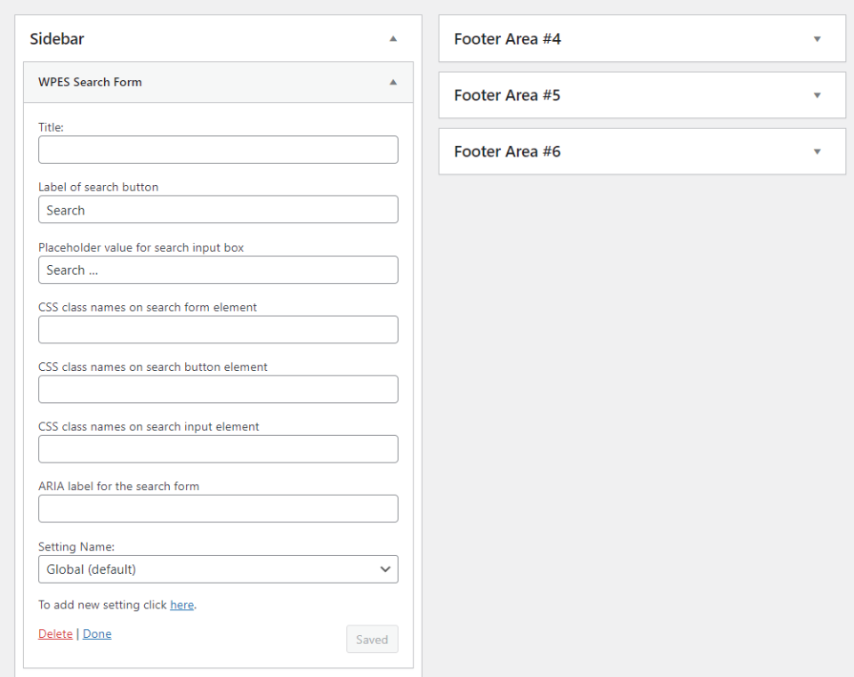 Búsqueda extendida de WP