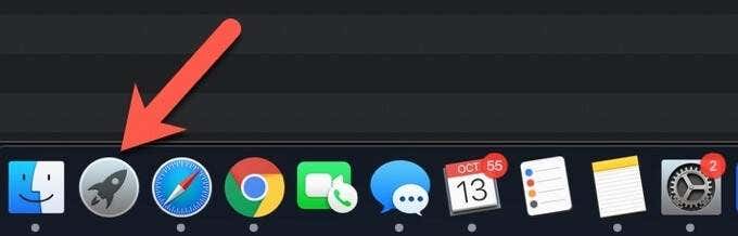 Icono de Launchpad en el Dock