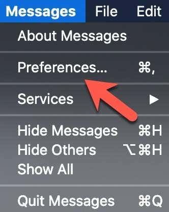 Mensajes > Preferencias