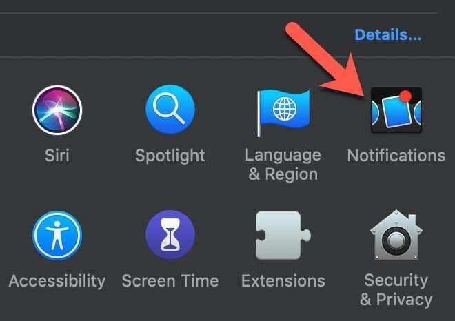 Opción de notificaciones