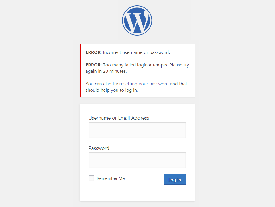 Intentos de inicio de sesión fallidos.