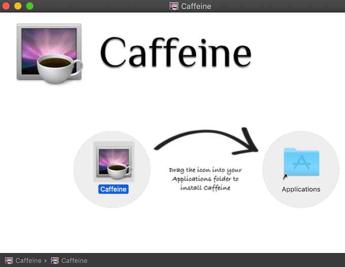 aplicación de cafeína