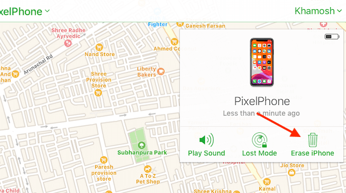 Borrar botón de iPhone