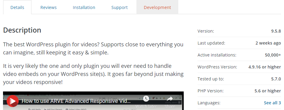 Complemento actualizado recientemente