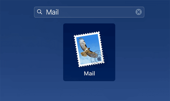 Correo en la barra de búsqueda