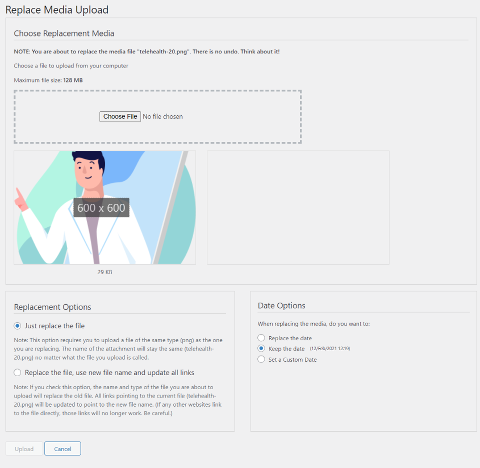 Habilitar el reemplazo de medios