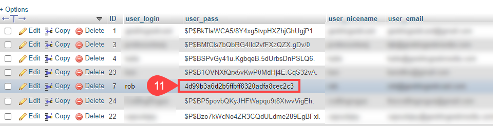 restablecer a encriptado