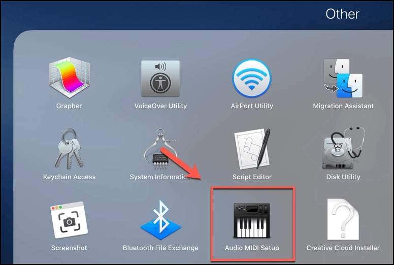 Configuración de audio MIDI en Launchpad
