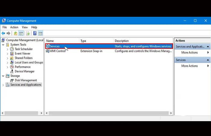 Reiniciar DHCP en administración de equipos