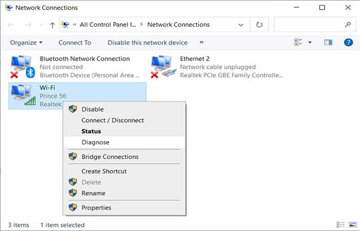 Usa el Solucionador de problemas de red