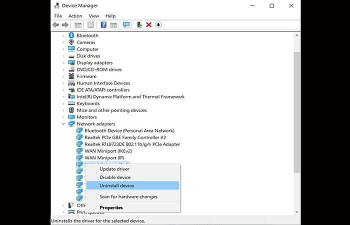 Desinstalar controlador