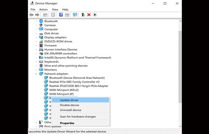 Actualizar controlador