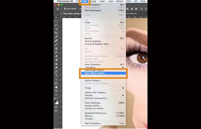 Selecciona las capas del cuerpo y la cara