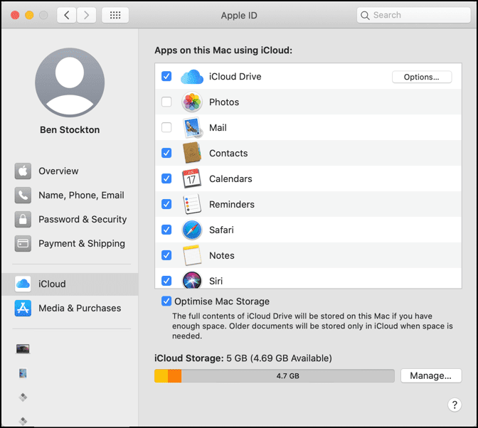 iCloud en ID de Apple