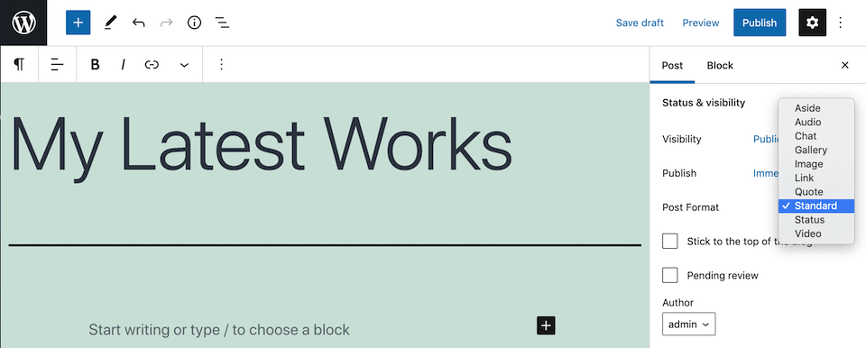 Veintiún opciones de diseño de publicación.