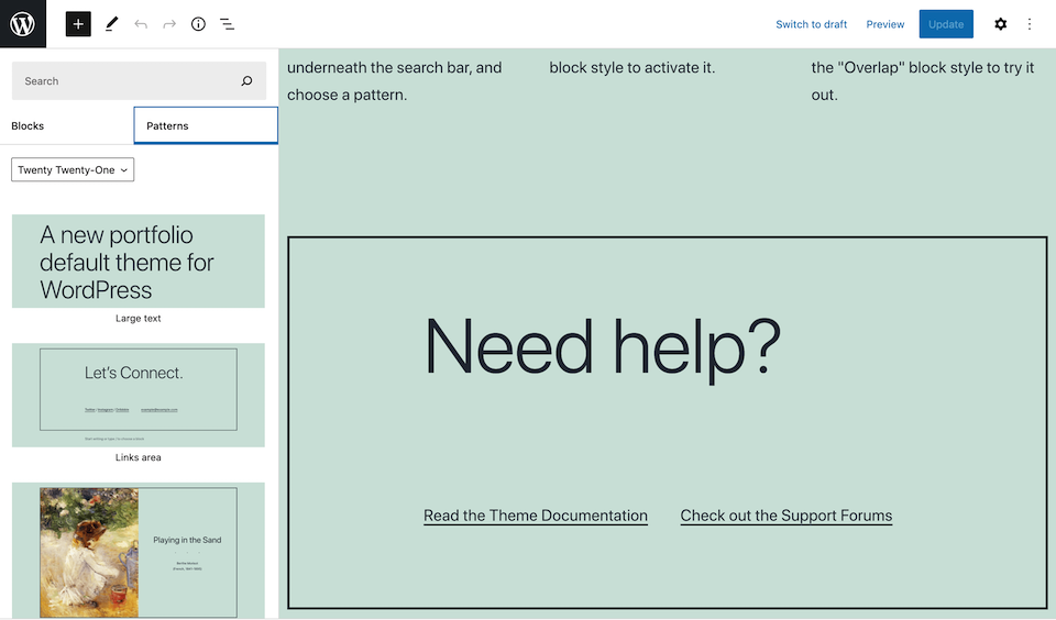 Veinte Veintiún Patrones De Bloque.