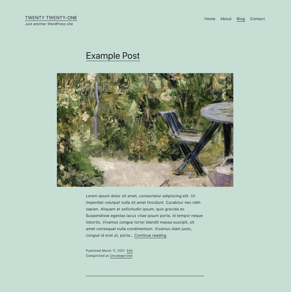 Página del blog Veinte Veintiuno.