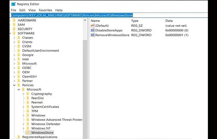 Apague la tienda de Microsoft