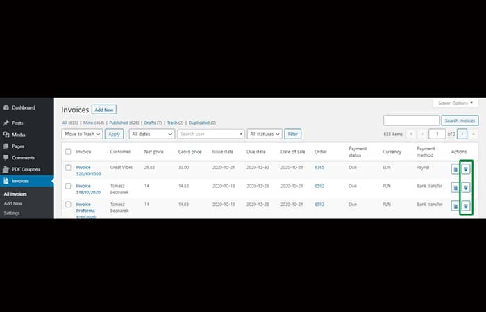 Realizar una factura en WordPress