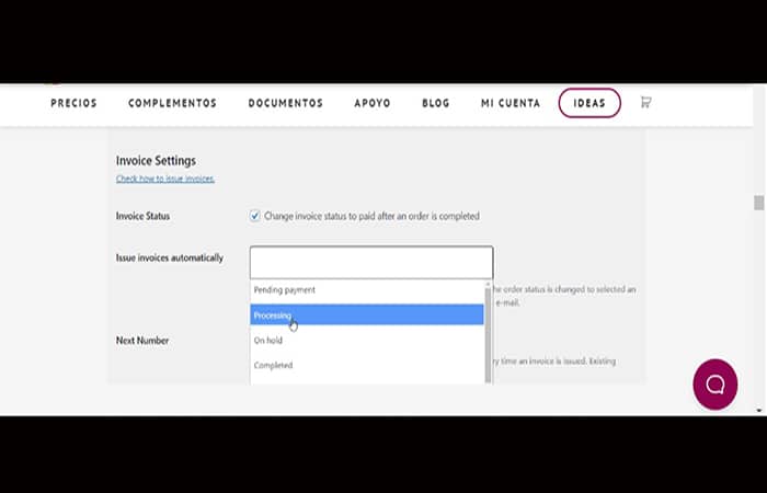 Facturas de WooCommerce