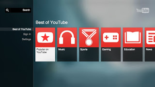 Interfaz de televisión de Youtube televisión de youtube