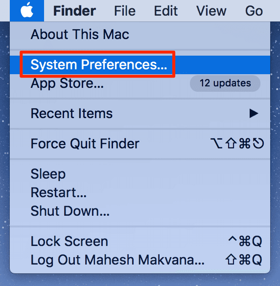 Apple > Preferencias del Sistema