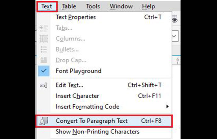 Convertir un texto en CorelDraw