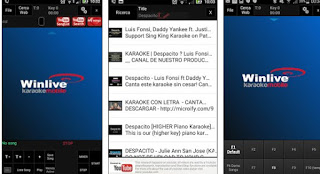 aplicación móvil winlive karaoke