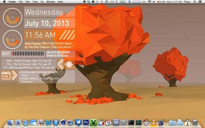 Imagen del escritorio creado por u/BobTheLog usando GeekTool