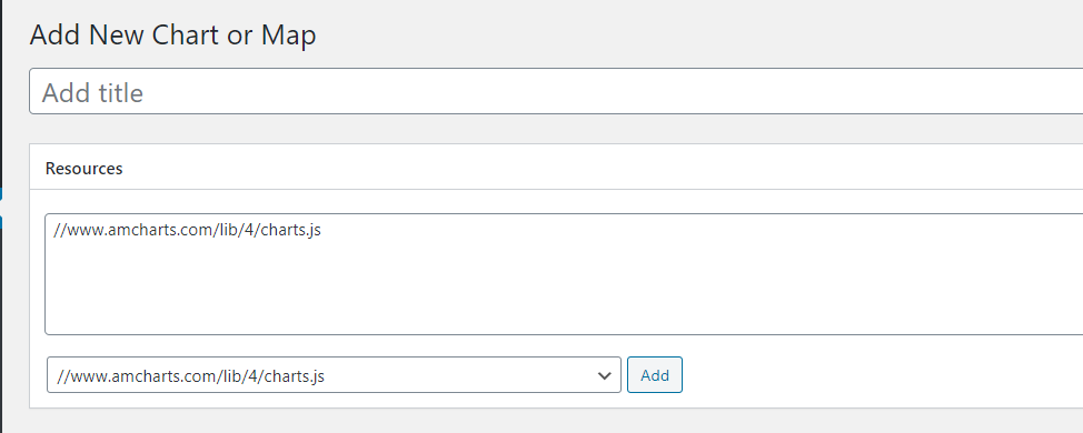 Importación de bibliotecas de amCharts a WordPress