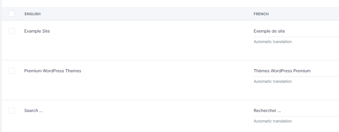 Ejemplos de traducciones de Weglota