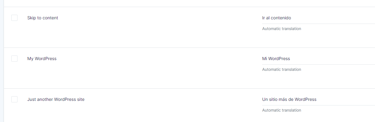 Comprobación de cadenas traducidas manualmente