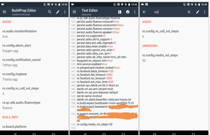 Control de volumen detallado con configuración Build.Prop