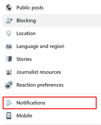 Haga clic en Notificaciones