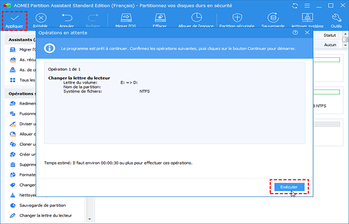 Haz clic en Aplicar y Ejecutar