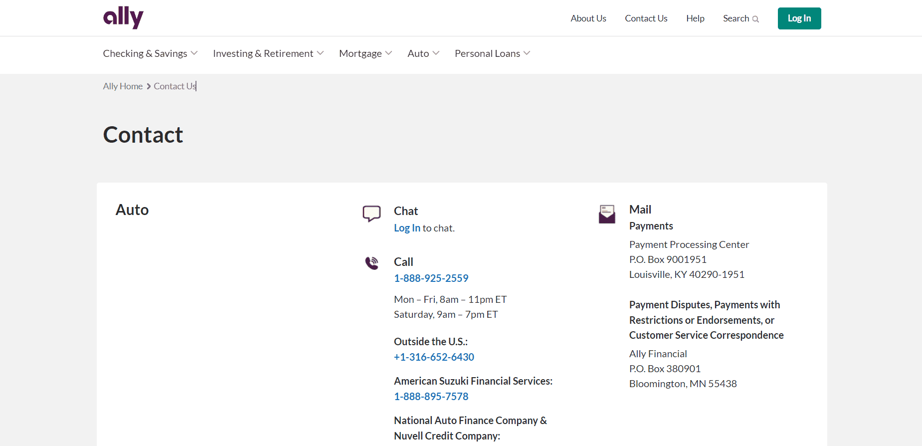 Página de contacto del aliado 