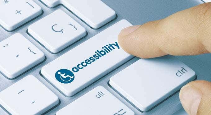 botón de accesibilidad del teclado
