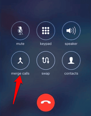 Botón Combinar llamadas en la aplicación Teléfono