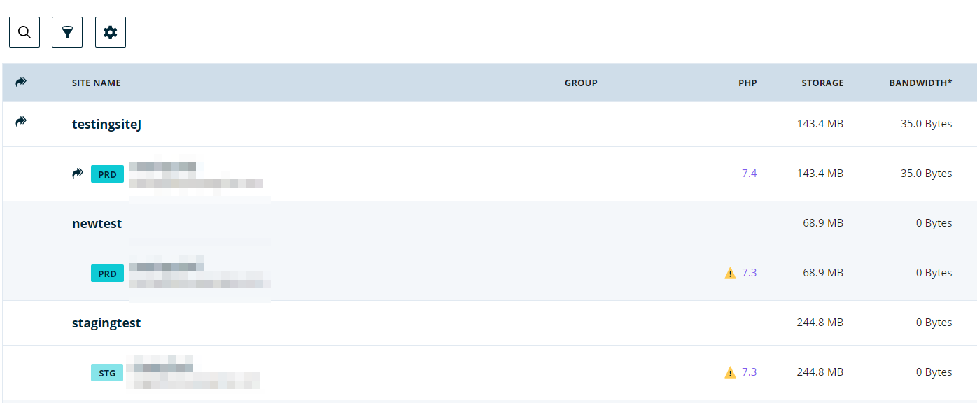 Administrar múltiples sitios con WP Engine