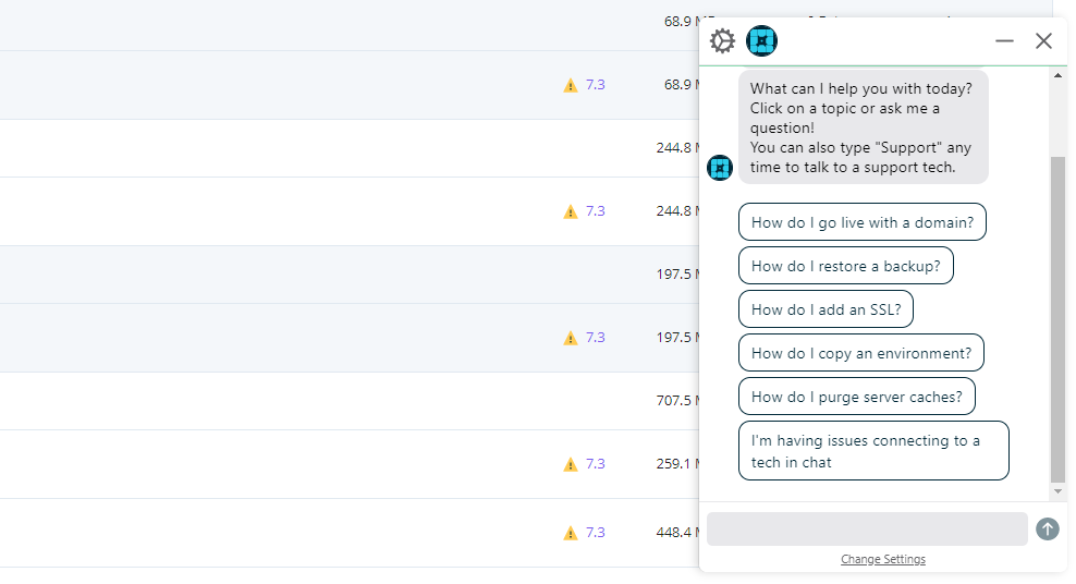 Participar en el soporte de WP Engine a través del chat en vivo