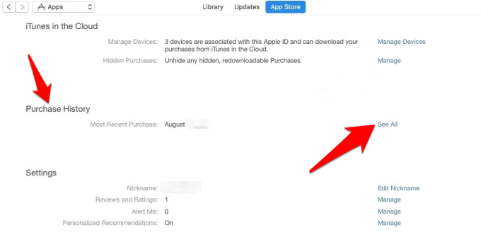 Pestaña de compra en App Store