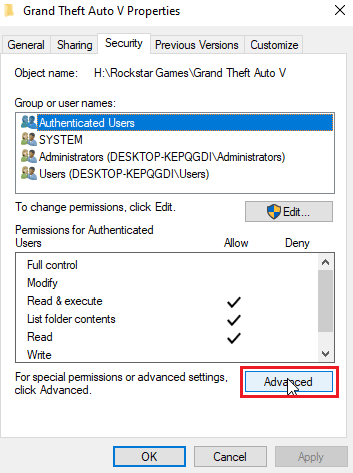 haga clic en avanzado.  Cómo cambiar el nombre del archivo en el directorio de destino