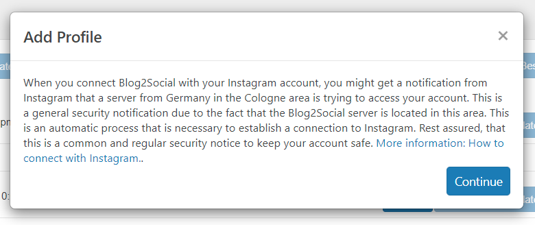 advertencia de blog2social