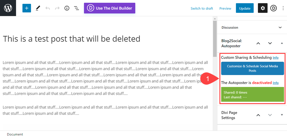 blod2social wp en cuadro de instagram