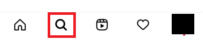 Toque el icono de búsqueda en la parte inferior de la pantalla