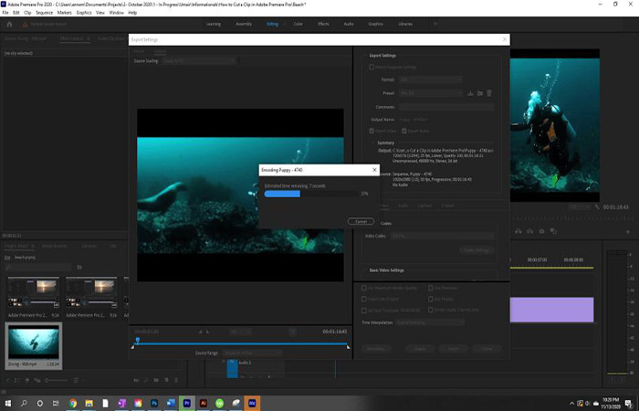 Exportar archivos de Premiere 
