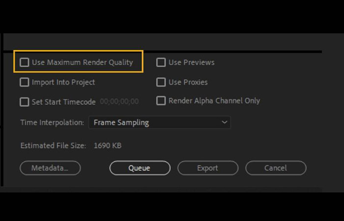 Maximum Render Quality