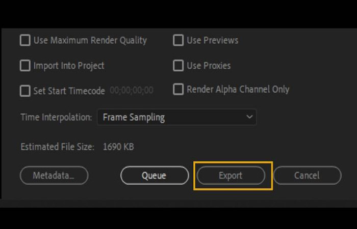 Exportar archivos de Premiere 